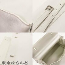 101719653 エルメス HERMES ケリーフラット 35 □K刻印 白 ホワイト シルバー金具 スイフト ハンドバッグ レディース_画像8