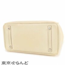 101720076 エルメス HERMES バーキン 30 T刻印 クレ シルバー金具 エプソン ハンドバッグ レディース_画像3