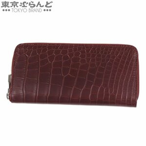 008019481 ルイヴィトン LOUIS VUITTON ジッピーウォレット ボルドー アリゲーター ジップアラウンド 長財布 レディース