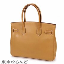 101697567 エルメス HERMES バーキン 30 □J刻印 ナチュラル シルバー金具 ヴァッシュリエジェ ハンドバッグ レディース_画像2