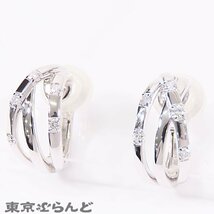 101678799 タサキ TASAKI ダイヤモンド イヤリング ホワイトゴールド K18WG 総0.22ct レディース 仕上済_画像2