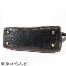 101685875 レザージュエルズ LEATHER JEWELS 2way ショルダーバッグ ブラック クロコダイル ハンドバッグ レディース_画像3