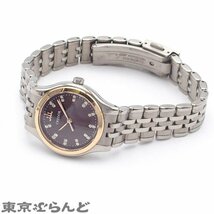 101718003 1円 セイコー SEIKO クレドール 22P ダイヤ GSAS056 4J81-0AX0 ボルドー SS K18YG ダイヤモンド 腕時計 レディース_画像2