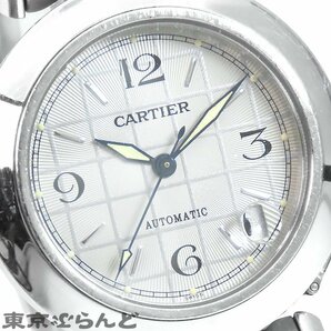 101715469 1円 カルティエ CARTIER パシャC デイト W31023M7 グレー SS グリッド 腕時計 ボーイズ 自動巻 オートマチックの画像5