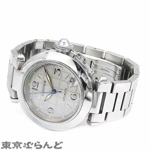 101715469 1円 カルティエ CARTIER パシャC デイト W31023M7 グレー SS グリッド 腕時計 ボーイズ 自動巻 オートマチックの画像2