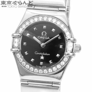 101716150 1円 オメガ コンステレーション ミニ 1465.51 ブラック SS ダイヤモンド マイチョイス ダイヤベゼル 腕時計 レディース クォーツ