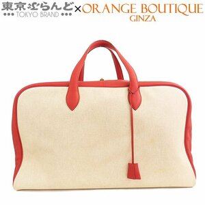 101719379 エルメス HERMES ヴィクトリア 50 ルージュヴィフ ゴールド金具 トワル トリヨン ボストンバッグ ユニセックス A