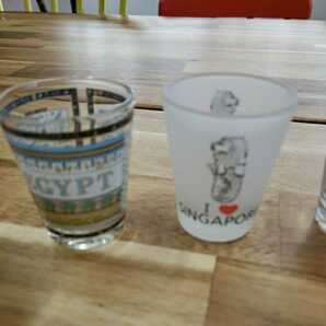 世界のショットグラス 冷酒カップ 5点セット カナダ スペイン エジプト オーストラリア シンガポール まとめ売りの画像3