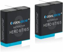 COOLSHOW GoPro Hero 8 バッテリー ゴープロGoPro HERO Black 8 /HERO 7 / HERO_画像1