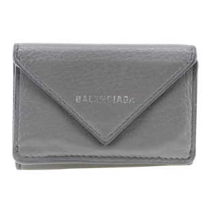 BALENCIAGA バレンシアガ ペーパーウォレット 三つ折り財布 カーフ ユニセックス【I120824077】中古