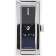 GUCCI グッチ 110 腕時計 SS クオーツ アナログ表示 レディース 黒文字盤【I120224017】中古_画像1