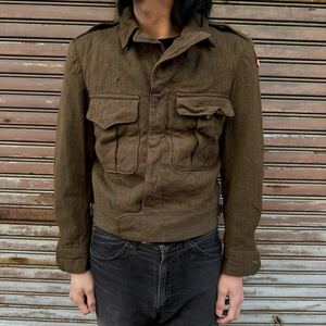  dead stock 50s US Army the US armed forces the truth thing I k jacket Vintage wool WW2 Battle dress uniform military jacket 40s short height 34R