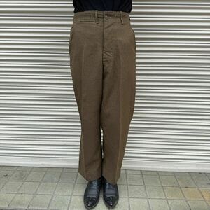 希少 40s 米軍実物 U.S.ARMY WWⅡ M-45 WOOL TROUSERS ウール トラウザーズパンツ 尿素ボタン 大戦 ヴィンテージ M-43 スラックス 30s W27