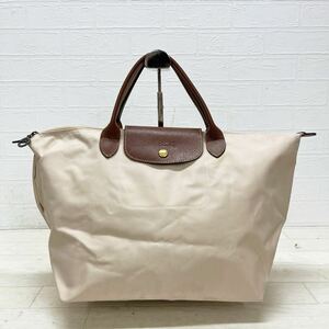  peace 275* LONGCHAMP Long Champ rup rear -juM beige lady's handbag 