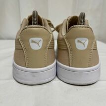 和246★ PUMA COURT PURE プーマ コートピュア ローカット スニーカー シューズ 23.5 レディース ベージュ_画像3