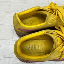 和270★ PUMA FENTY by Rihanna プーマ フェンティ 厚底 スニーカー ボリューム シューズ スエード 23 レディース イエロー ピンク_画像3