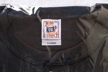 LLサイズ ネイビー CROSS & STITCH メンズ 半袖 Tシャツ 男性 濃紺 ヘンリーネック 6.2Oz ヘビーウェイト !!_画像3