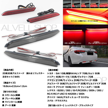 流れる ファイバーLED リフレクター ウインカー トヨタ ダイハツ シーケンシャルウィンカー テールランプ バック 左右セット レッド 未使_画像3