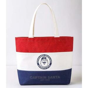 キャプテンサンタ CAPTAIN SANTA DAD'S COOL TOTE マリンカラー ボーダー柄 大容量 高級感 トートバッグ　