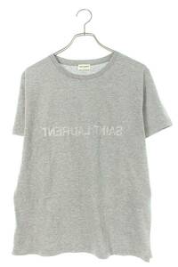 サンローランパリ SAINT LAURENT PARIS 710821 Y37BN サイズ:L リバースロゴプリントTシャツ 中古 OM10