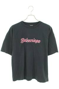 バレンシアガ BALENCIAGA 583212 TFV59 サイズ:L ロゴプリントTシャツ 中古 BS99