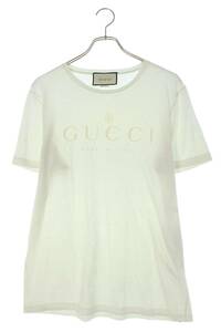 グッチ GUCCI 441685 X3A80 サイズ:L ロゴプリントコットンTシャツ 中古 BS99