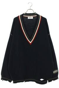 アンブッシュ AMBUSH DANGLED RIB KNIT V NECK サイズ:M/L ダメージ加工オーバーサイズVネックニット 中古 BS99