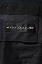 アレキサンダーマックイーン Alexander McQUEEN 541246 QMS11 サイズ:46 ジップデザインコットンロングパンツ 中古 BS99_画像3
