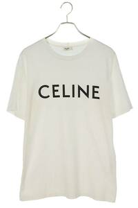 セリーヌバイエディスリマン CELINE by Hedi Slimane 2X681671Q サイズ:XS ルーズフィットロゴプリントTシャツ 中古 NO05