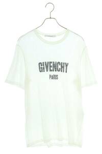 ジバンシィ GIVENCHY 16P 7704 485 サイズ:XS デストロイ加工 ロゴプリントTシャツ 中古 OM10