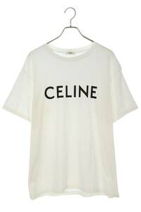 セリーヌバイエディスリマン CELINE by Hedi Slimane サイズ:L ルーズフィットロゴプリントTシャツ 中古 NO05