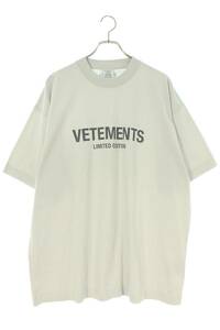 ヴェトモン VETEMENTS 23SS UE63TR700X サイズ:L フロントロゴTシャツ 新古品 OM10