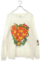 ギャラリーデプト GALLERY DEPT 21AW Puzzle Heart L/S Tee サイズ:L バックロゴパズルハート長袖カットソー 中古 SB01_画像1