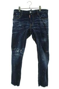  Dsquared DSQUARED2 S71LB1009 размер :48 краска повреждение обработка Denim брюки б/у BS55