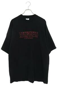 ヴェトモン VETEMENTS 23AW UE54TR330B サイズ:XS フロントプリントTシャツ 中古 OM10