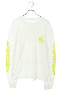 クロムハーツ Chrome Hearts CH L/S /1 サイズ:XL 袖フローラルクロス英字プリント長袖カットソー 中古 OS06