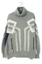 ファセッタズム 21AW NYLON PATCHWORK HIGH NECK SWEAT サイズ:4 ナイロン切替ジップポケット付きハイネックスウェット 中古 BS99_画像1