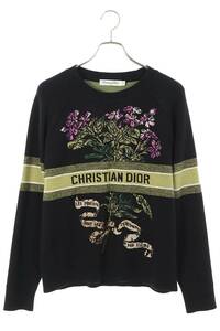  Christian Dior Christian Dior 114S55AM150 size :34 flower Logo embroidery cashmere knitted used BS99