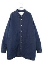 ラフシモンズ RAF SIMONS Padded Denim Shirts 172-246 サイズ:L オーバーサイズ デニム長袖シャツ 中古 FK04_画像1