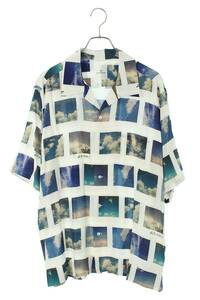 ユニフォームエクスペリメント uniform experiment FRAGMENT:ARAKI SKYSCAPES S/S SHIRT サイズ:3 レーヨンプリント半袖シャツ 中古 BS99