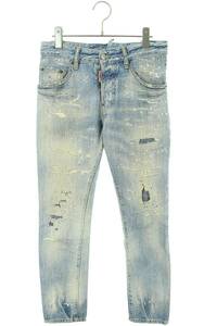 ディースクエアード DSQUARED2 19SS S71LB0626 SKATER JEAN サイズ:42 クラッシュリペアデニムパンツ 中古 BS99