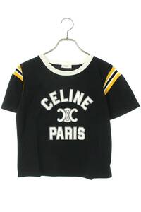 セリーヌバイエディスリマン CELINE by Hedi Slimane 2X99C671Q サイズ:S ショート丈ロゴTシャツ 中古 OM10