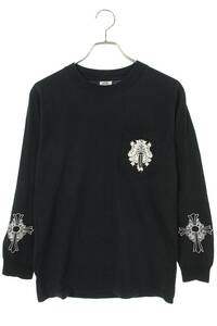 クロムハーツ Chrome Hearts CH L/S /2 サイズ:S アームCHクロスプリント長袖カットソー 中古 SS07