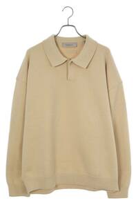 フォグ FOG ESSENTIALS KNIT L/S POLO SAND サイズ:L ポロシャツニット 中古 BS99