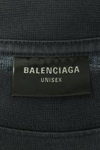 バレンシアガ BALENCIAGA 23SS 739028 TPVM8 サイズ:4 ヴィンテージ加工ロゴプリントTシャツ 中古 SB01_画像3