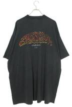 バレンシアガ BALENCIAGA 23SS 739028 TPVM8 サイズ:4 ヴィンテージ加工ロゴプリントTシャツ 中古 SB01_画像2