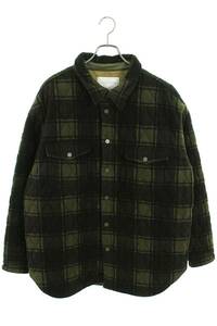 レディメイド READYMADE BLANKET CHECK SHIRT RE-WO-KH-00-00-117 サイズ:2 キルティングブランケットシャツブルゾン 中古 SB01