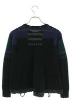 サカイラック sacai luck 14AWLU772 サイズ:1 ネイティブ柄クルーネックニット 中古 BS99_画像2