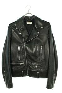 サンローランパリ SAINT LAURENT PARIS L01/361841 Y5HA1 サイズ:44 クラシックモーターサイクルライダースレザージャケット 中古 SS13