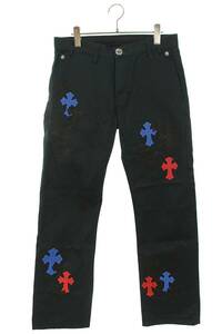 クロムハーツ Chrome Hearts CHINO STRTLG FBRC サイズ:30インチ クロスパッチチノロングパンツ 中古 GZ11